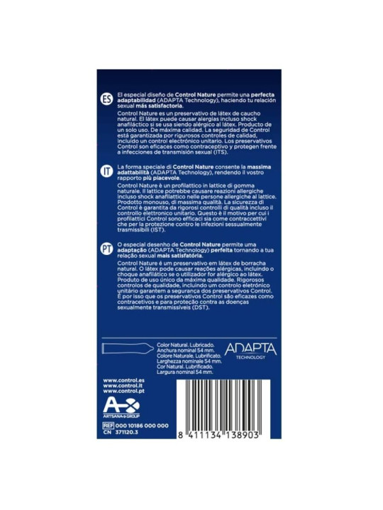 CONTROL - ADAPTA NATURE PRESERVATIVOS 12 UNIDADES