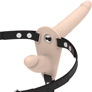 FETISH SUBMISSIVE HARNESS - VIBRADOR FLESH UP DE DUPLA PENETRAO