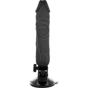 BASECOCK - CONTROLE REMOTO VIBRADOR REALÍSTICO PRETO 20 CM -O- 4 CM