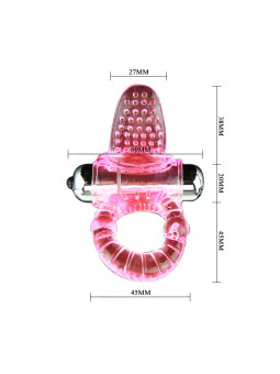 BAILE - SWEET ABS 10 RITMOS ANEL VIBRADOR ROSA ANEL PARA O PÊNIS