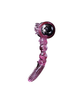 BAILE - ANEL DE SILICONE 10 RITMOS DE LÍNGUA COM VIBRAO ROSA