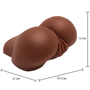 ACT - MASTURBADOR REALÍSTICO BIG ASS COM VIBRADOR MARROM