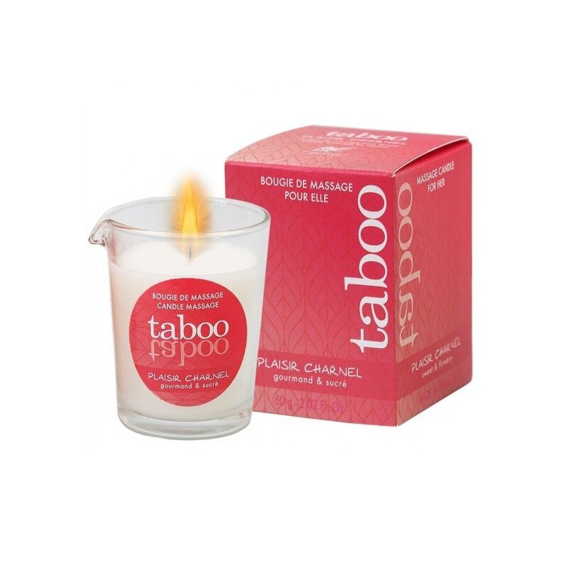 RUF - TABOO VELA DE MASSAGEM PARA ELA PLAISIR CHARNEL AROMA FLOR DE CACAU