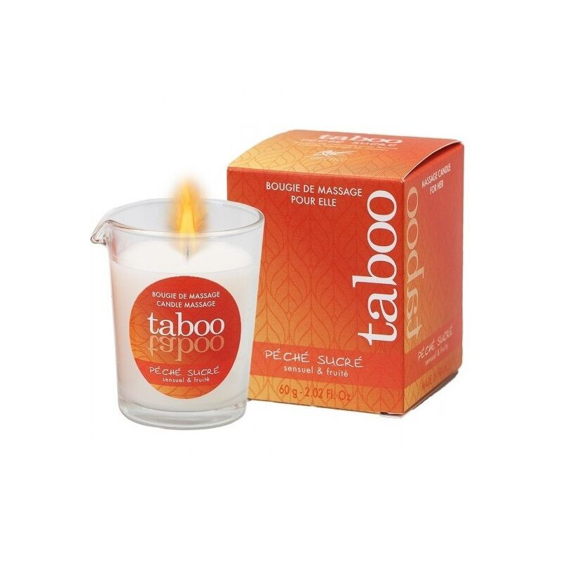 RUF - TABOO VELA DE MASSAGEM PARA ELA PECHE SUCRE AROMA NECTARINA
