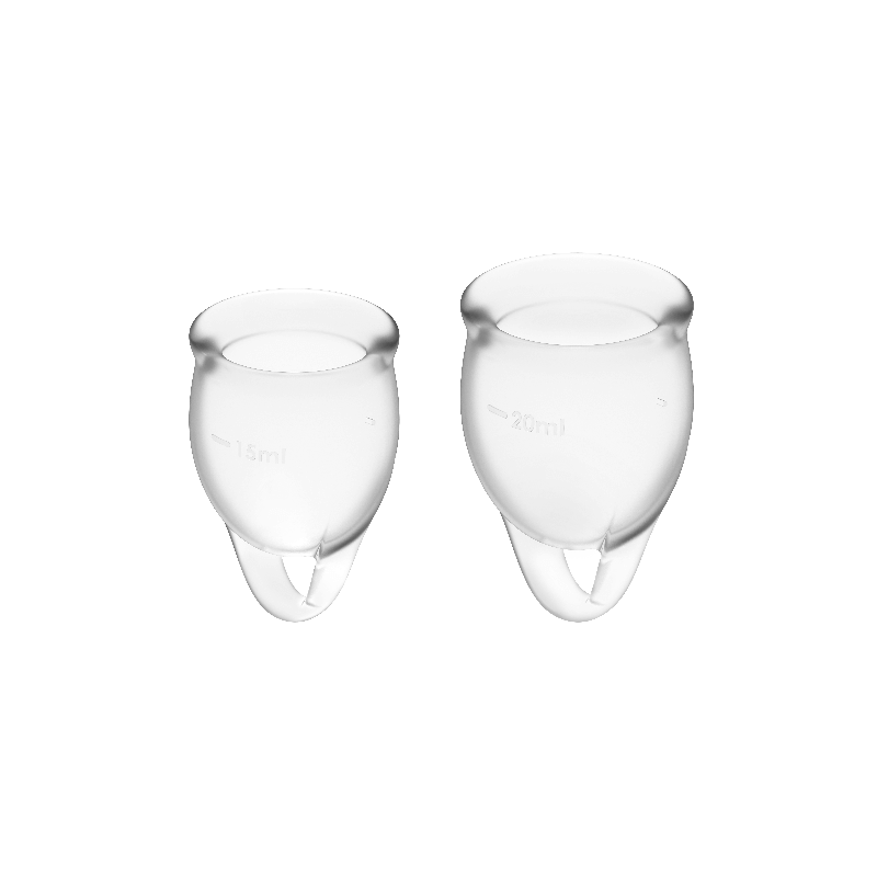 SATISFYER - COPO MENSTRUAL FEEL CONFIDENT TRANSPARENTE 15 + 20 ML