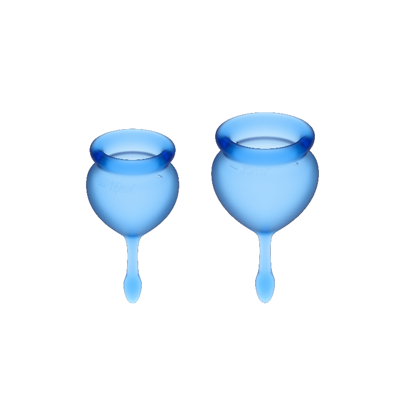 SATISFYER - COPO MENSTRUAL FEEL GOOD AZUL ESCURO 15 + 20 ML