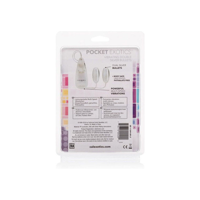 CALEXOTICS - BALAS VIBRATÓRIAS PRATA DUO