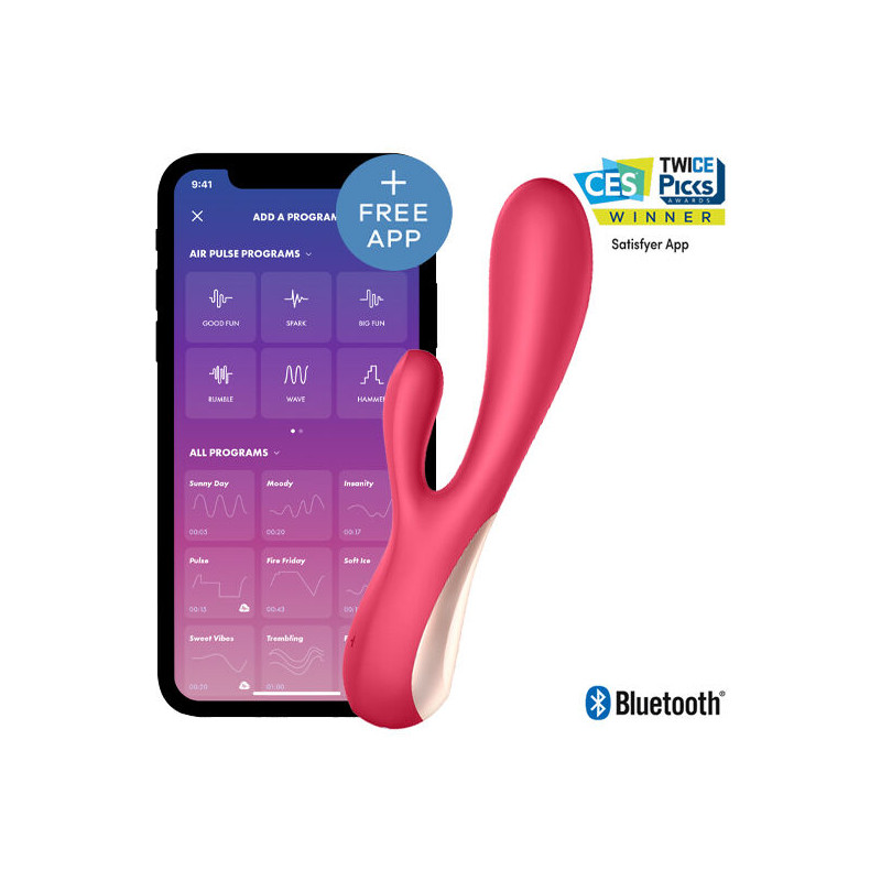 SATISFYER - MONO FLEX VERMELHO COM APLICATIVO