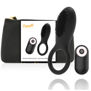 COQUETTE CHIC DESIRE - COCK RING CONTROLE REMOTO RECARREGVEL PRETO/ OU