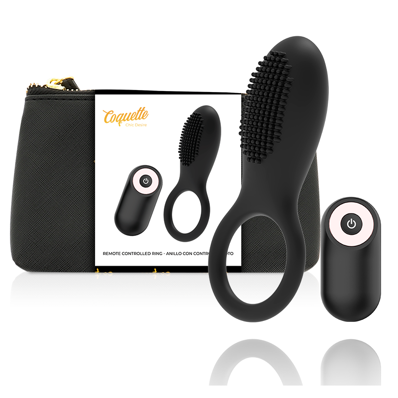 COQUETTE CHIC DESIRE - COCK RING CONTROLE REMOTO RECARREGVEL PRETO/ OU