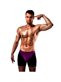 PASSION - BOXER 009 LILAC/PRETO LINGERIE ERÓTICA S/M