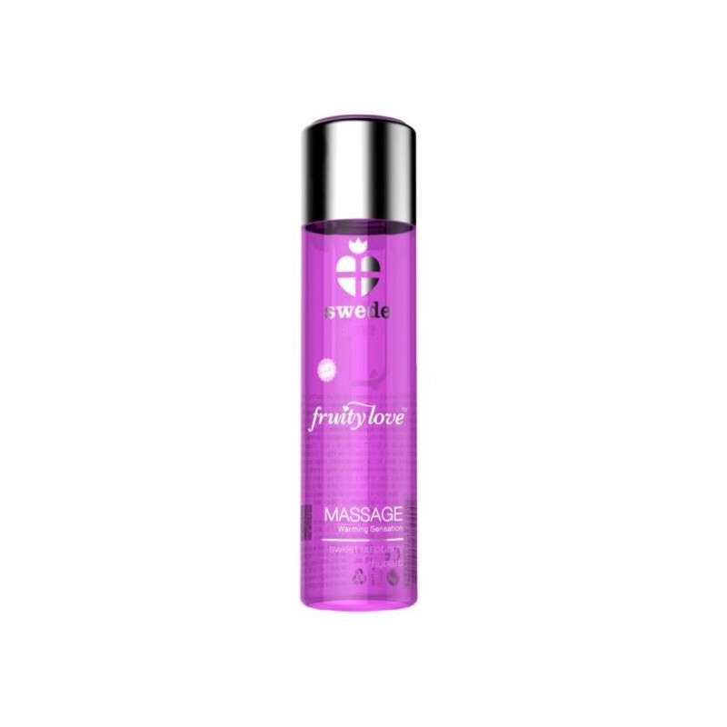 SWEDE - FRUITY LOVE WARMING EFFECT MASSAGE OIL PINK RASPBERRY AND RHUB