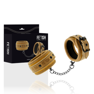 FETISH SUBMISSIVE ORIGIN - PUNHOS DE TORNOZELO DE COURO VEGANO COM FOR