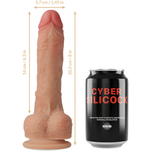 CYBER SILICOCK - STRAP-ON CONNOR SILICONE LÍQUIDO COM 3 ANÉIS GRTIS 20
