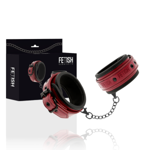 FETISH SUBMISSIVE DARK ROOM - ALGEMAS DE COURO VEGANO COM FORRO DE NEO