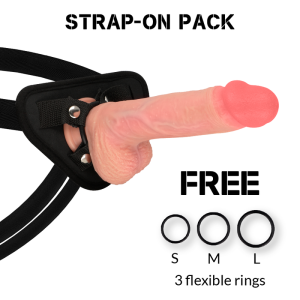 ROCKARMY - HARNESS + LIQUID SILICONE PREMIUM SPITFIRE REALISTIC 21 CM 