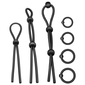 ADDICTED TOYS - CONJUNTO DE ANÉIS PARA GALO DE SILICONE FLEXÍVEL 7 PEA