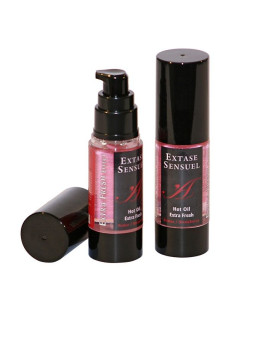 EXTASE SENSUAL - ÓLEO DE MASSAGEM COM EFEITO MORANGO EXTRA FRESCO 30 ML