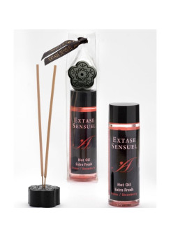 EXTASE SENSUAL - ÓLEO DE MASSAGEM COM EFEITO MORANGO EXTRA FRESCO 100 ML