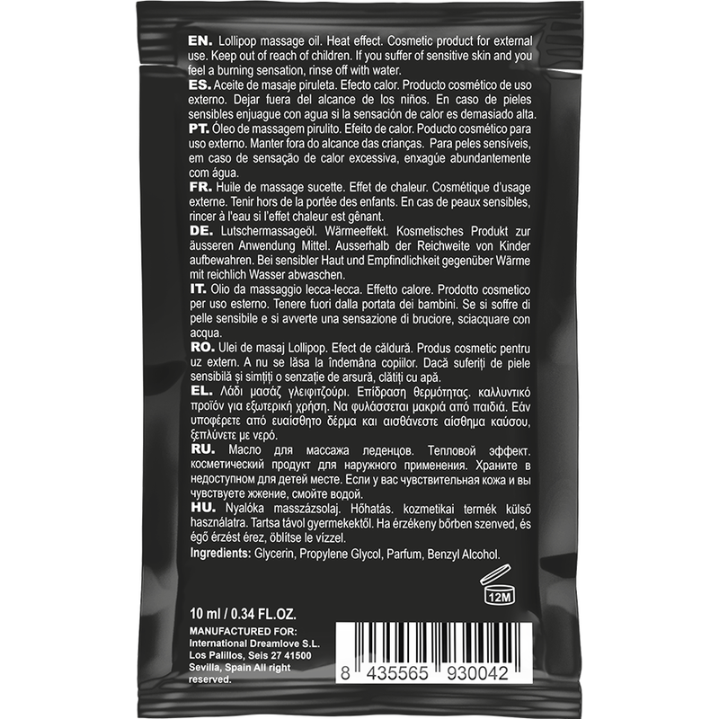 COQUETTE CHIC DESIRE - POCKET LOLLIPOP KISSABLE MASSAGE OIL HEATING SE