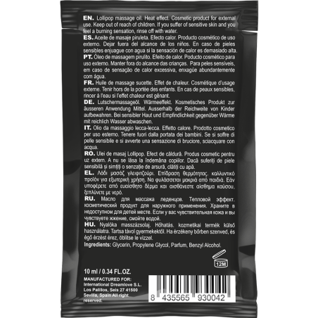 COQUETTE CHIC DESIRE - POCKET LOLLIPOP KISSABLE MASSAGE OIL HEATING SE