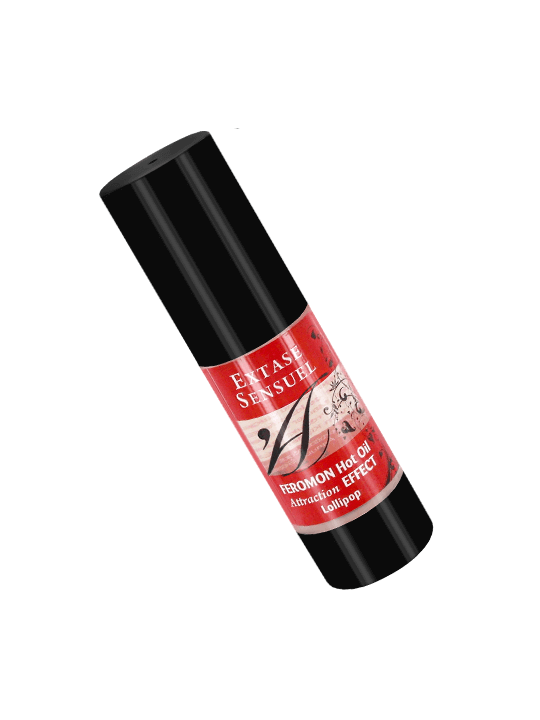 EXTASE SENSUAL - ÓLEO DE MASSAGEM EFEITO DE AQUECIMENTO COM FEROMONAS DE PIRULITO 30 ML