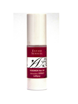 EXTASE SENSUAL - ÓLEO DE MASSAGEM EFEITO DE AQUECIMENTO COM FEROMONAS DE PIRULITO 30 ML