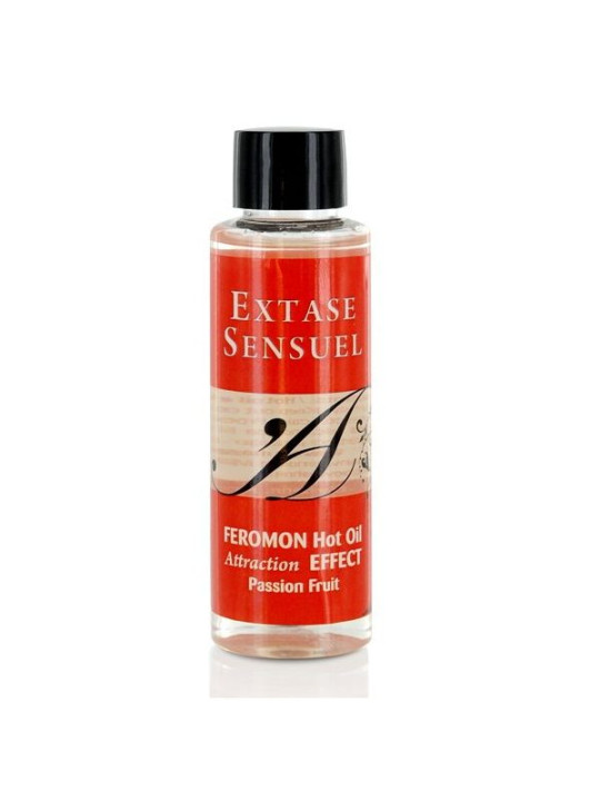 EXTASE SENSUAL - ÓLEO DE MASSAGEM DE EFEITO CALOR COM FEROMÔNIOS DE MARACUJ 100 ML