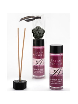 EXTASE SENSUAL - ÓLEO DE MASSAGEM EFEITO DE AQUECIMENTO COM FEROMÔNIOS DE BLACKBERRY 100 ML