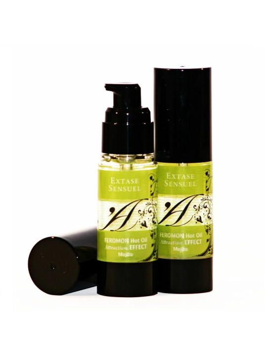 EXTASE SENSUAL - ÓLEO DE MASSAGEM DE EFEITO CALOR COM FEROMÔNIOS MOJITO 30 ML