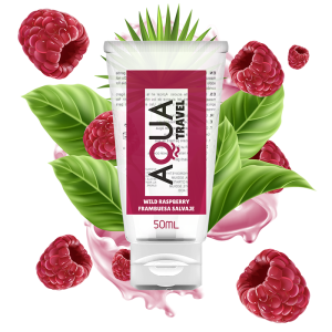 AQUA TRAVEL - LUBRIFICANTE À BASE DE ÁGUA AQUA TRAVEL SABOR DE FRAMBOE