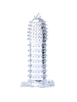 BAILE - BAINHA PARA PÉNIS COM PONTOS ESTIMULANTES TRANSPARENTE 14 CM