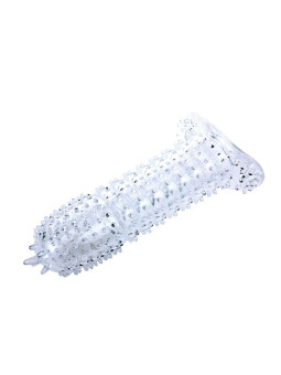 BAILE - BAINHA PARA PÉNIS COM PONTOS ESTIMULANTES TRANSPARENTE 14 CM