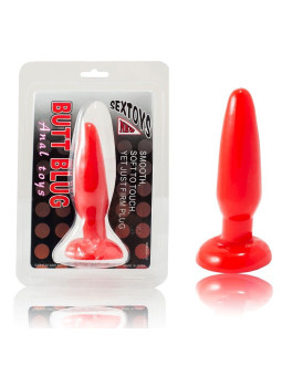 BAILE - PLUG ANAL PEQUENO VERMELHO 15 CM