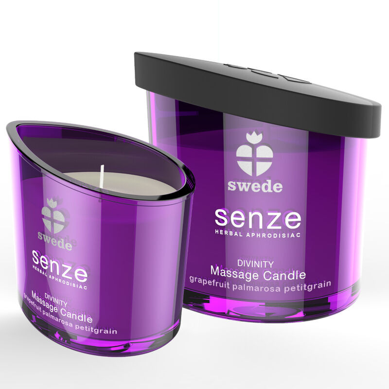 SWEDE - SENZE DIVINITY MASSAGE CANDLE - GRAPEFRUIT, PALMAROSA, PETITGR