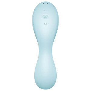 SATISFYER - CURVY TRINITY 5 AIR PULSE STIMULATOR & VIBRATOR APP BLUE