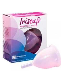 IRISCUP - COPO MÊS PEQUENO ROSA A + SACO ESTERILIZADOR GRATUITO