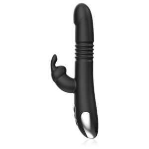 BLACK&SILVER - KENJI VIBRADOR RABBIT UP & DOWN + CONTROLO REMOTO WATCH
