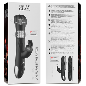 BRILLY GLAM - MOEBIUS RABBIT VIBRATOR & ROTATOR + WATCHME REMOTE CONTR