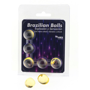 TALOKA - 5 BOLAS BRASILEIRAS GEL EMOCIONANTE VIBRANTE E EFEITO DE CHOQ