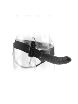 FETISH FANTASY SERIES - 19 CM VIBRATÓRIO OCO STRAP-ON PRETO
