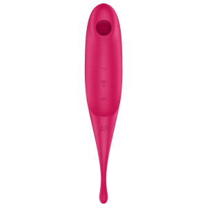 SATISFYER - TWIRLING PRO AIR PULSE STIMULATOR & VIBRATOR RED