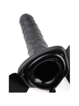 FETISH FANTASY SERIES - 19 CM VIBRATÓRIO OCO STRAP-ON PRETO