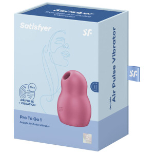 SATISFYER - PRO TO GO 1 ESTIMULADOR E VIBRADOR DE PULSO DE AR DUPLO VE