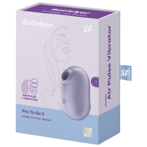 SATISFYER - PRO TO GO 2 ESTIMULADOR E VIBRADOR DE PULSO DE AR DUPLO VI