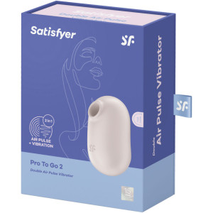 SATISFYER - PRO TO GO 2 ESTIMULADOR E VIBRADOR DE PULSO DE AR DUPLO BE