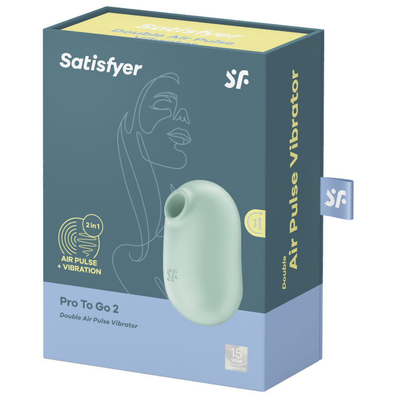SATISFYER - PRO TO GO 2 ESTIMULADOR E VIBRADOR DE PULSO DE AR DUPLO VE