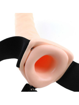 FETISH FANTASY SERIES - 19 CM VIBRATÓRIO OCO STRAP-ON MARROM