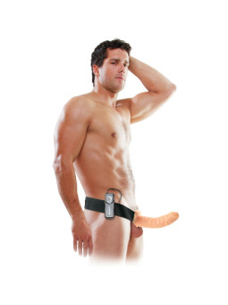 FETISH FANTASY SERIES - 19 CM VIBRATÓRIO OCO STRAP-ON MARROM