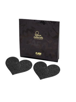 BIJOUX INDISCRETS - FLASH BLACK HEART NIPPLE CUTS